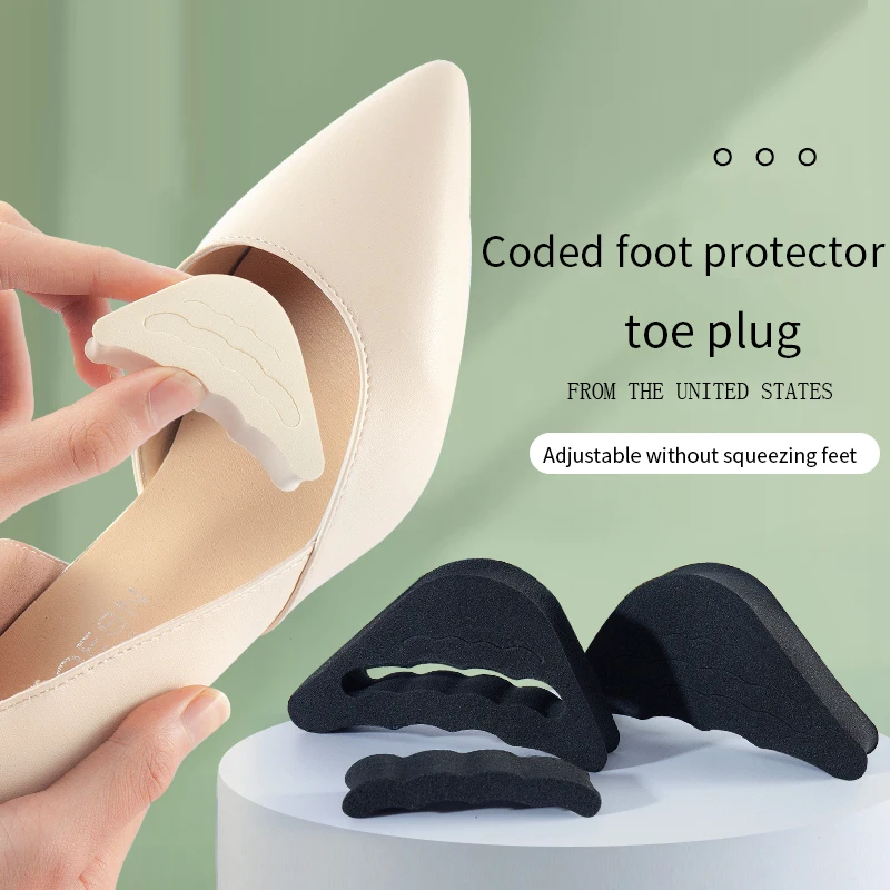 1 paar Vorfuß Einfügen Pad Für Frauen High Heels Kappe Stecker Halb Schwamm Schuhe Kissen Füße Füllstoff Einlegesohlen Image