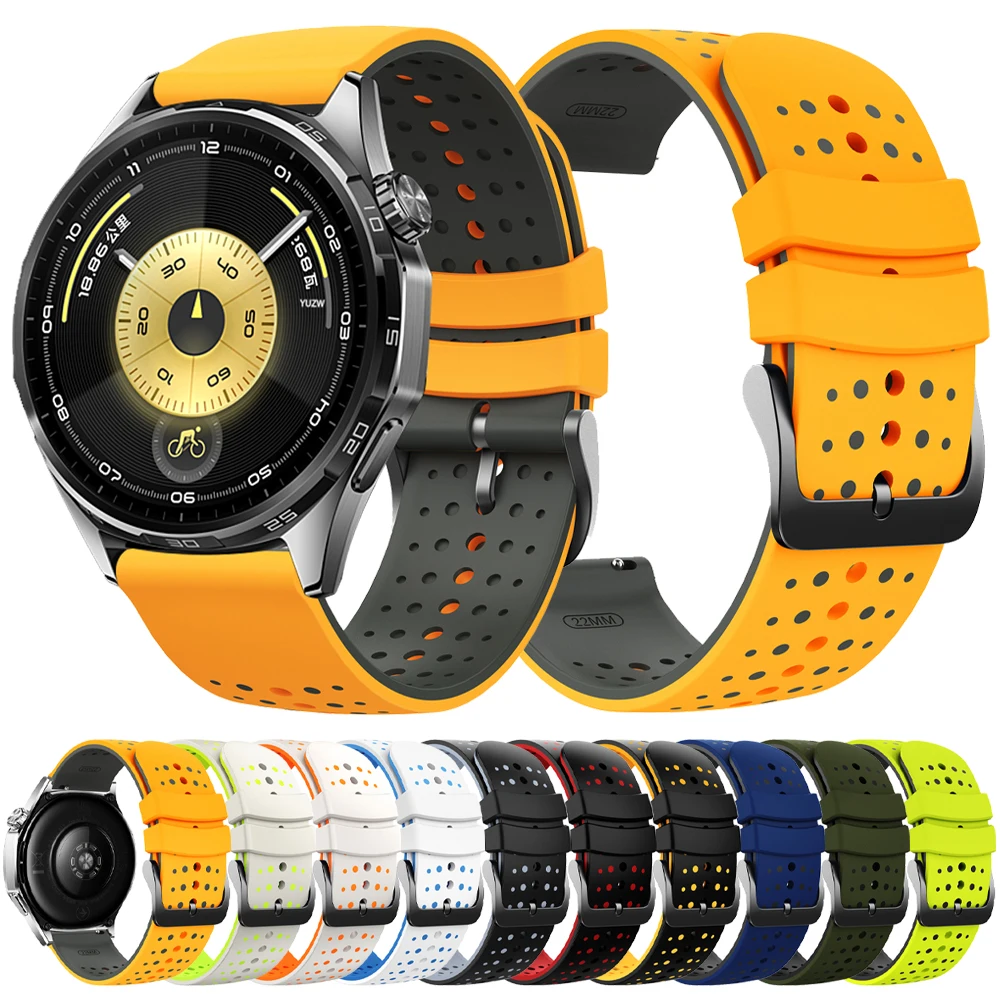 22mm für Huawei Silikon Armband Für Uhr GT6 GT6 Pro 46mm Band Armband Für Huawei Uhr 5 4 Pro GT 3 2 Pro 46mm Armband Image