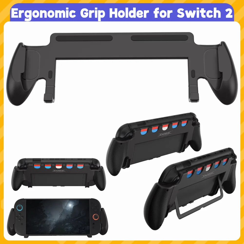 Für Switch 2 Grip mit Ständer Grip Case 5 Game Slots Griff Controller Halter für Nintendo für Switch 2 Spielkonsole Zubehör Image