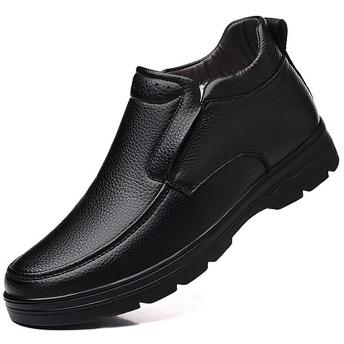 braune Herren-Schlupfstiefel aus Kunstleder mit isoliertem Futter – warmes und stylisches Schuhwerk für kaltes Wetter und Outdoor-Abenteuer Image