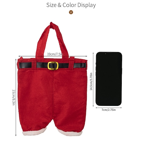 1 pz borsa portaoggetti per lavori a maglia natalizi, Babbo Natale, pupazzo di neve, Rudolph, borsa per caramelle, sacchetti regalo con manico, vigilia di Natale regali di Natale - decorazioni per