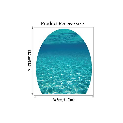 Muschel Ozean Toilettenaufkleber abnehmbare Badezimmer Wandaufkleber wasserdicht Toilettendeckel Dekor Marine Thema Toilette Wohndekoration Accessoires Image