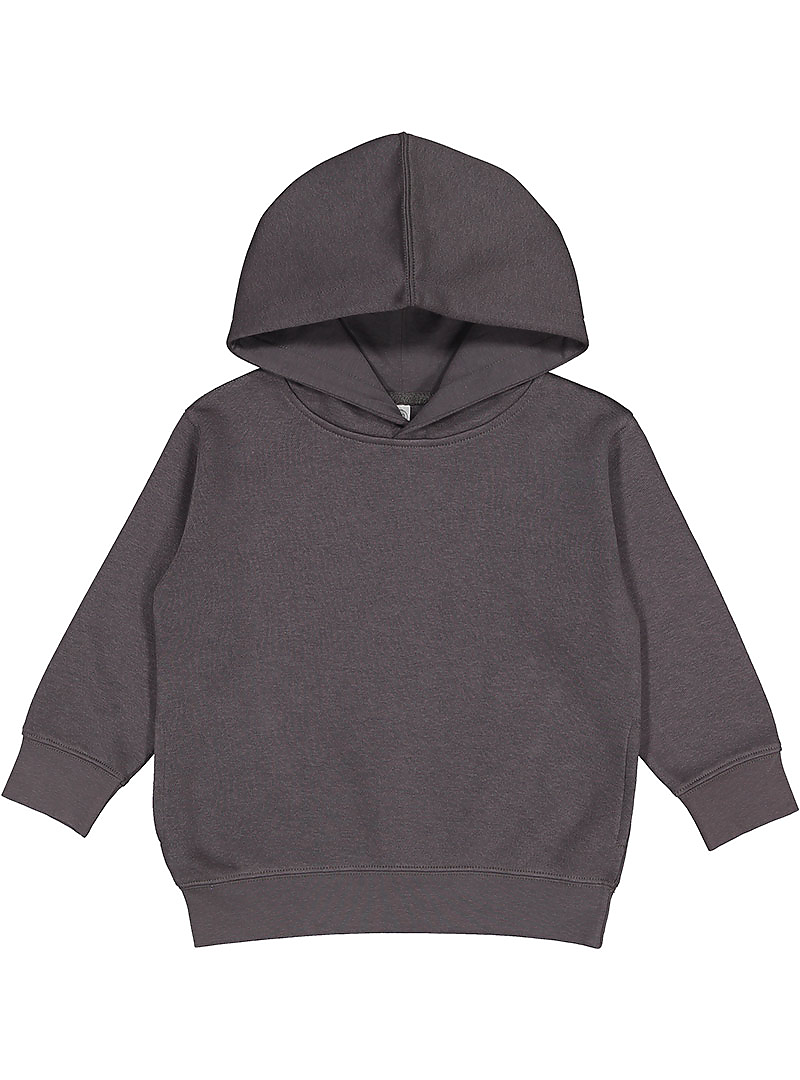 Rabbit Skins 3326 Toddler Pullover Fleece Hoodie in Charcoal size 5/6 | Ringspun Cotton LA3326