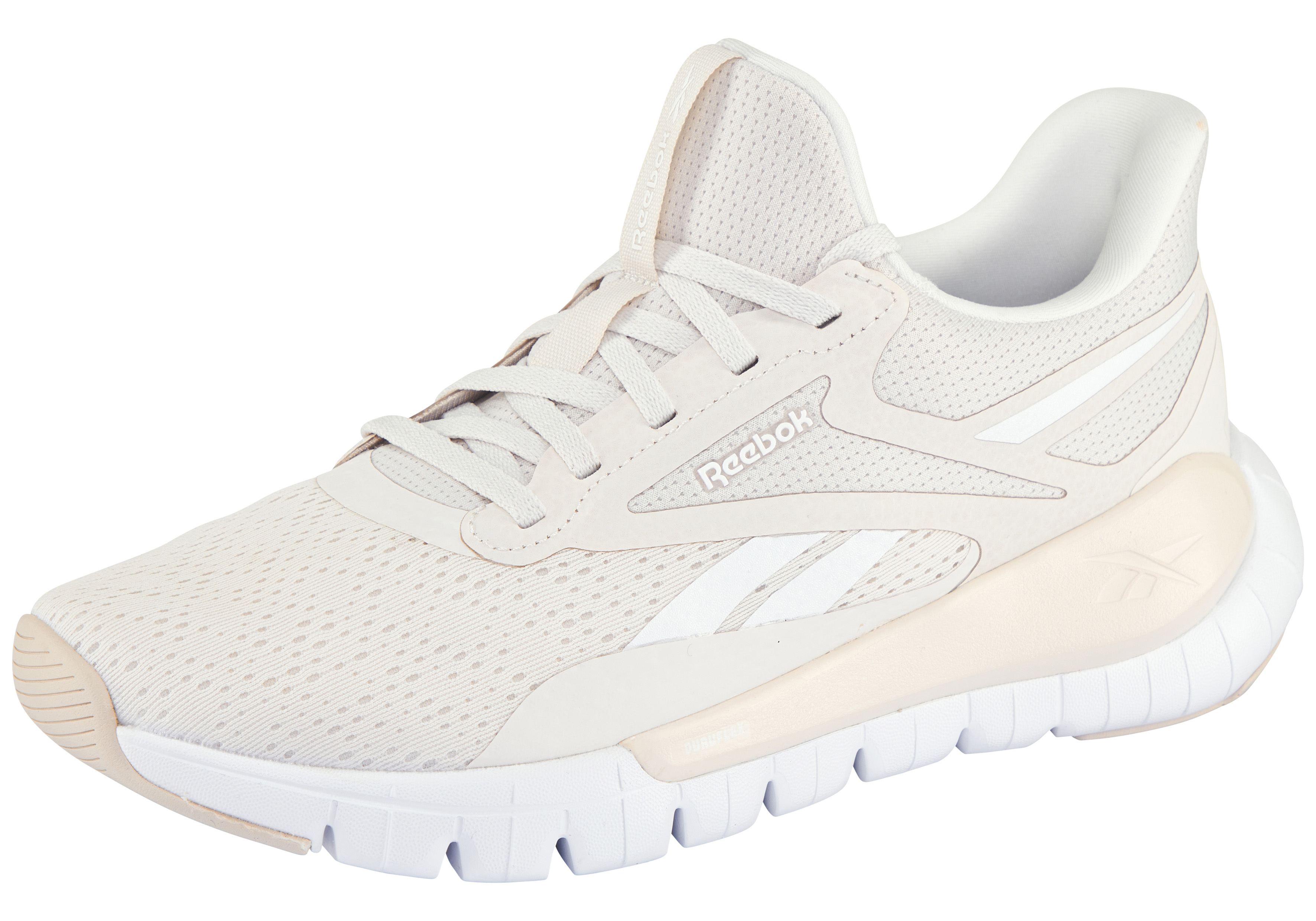 Trainingsschuh REEBOK "REEBOK FLEX TRAINER", Damen, Gr. 38, luxe grau, ftwr weiß, Synthetik, Textil, Schuhe