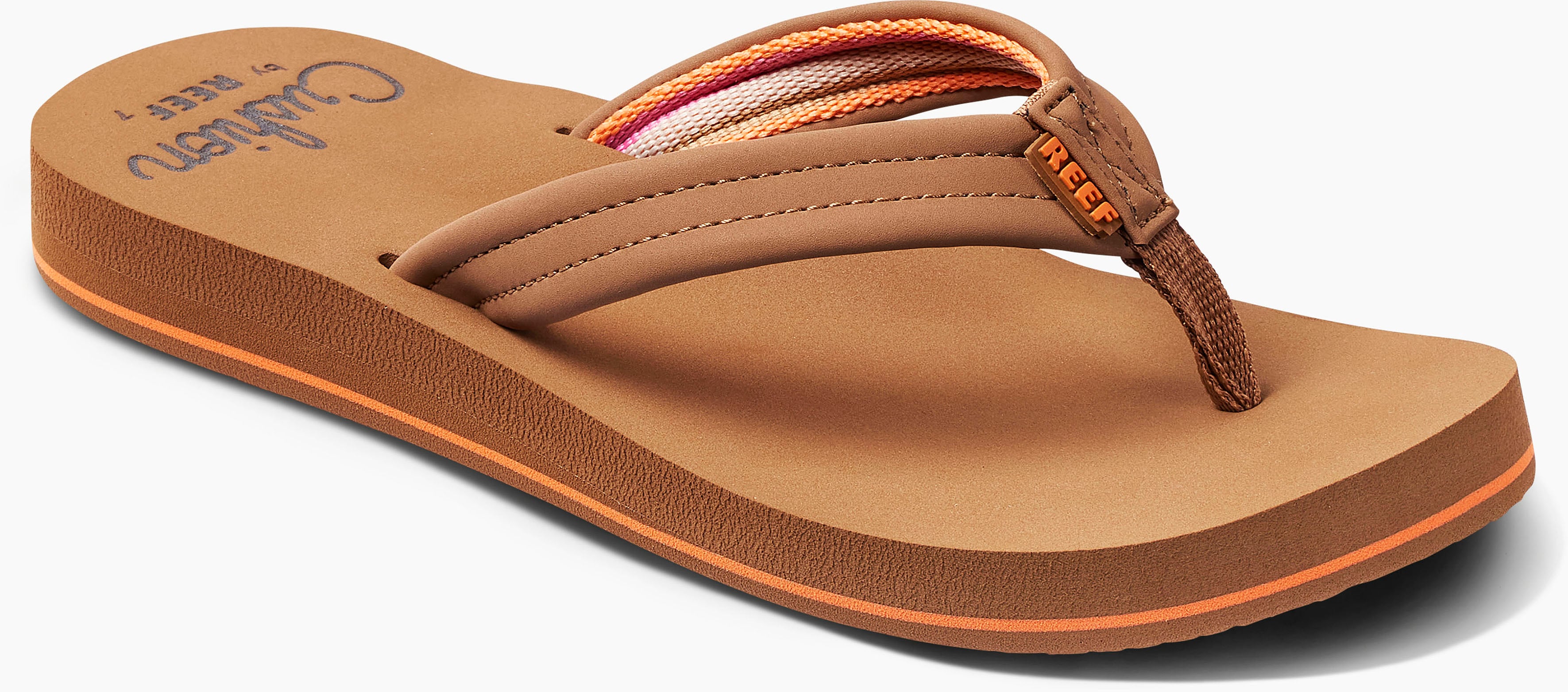 Sandale REEF "REEF CUSHION BREEZE", Damen, Gr. 38,5, braun (tan, smoothie), Synthetik, unifarben, Schuhe Sandale