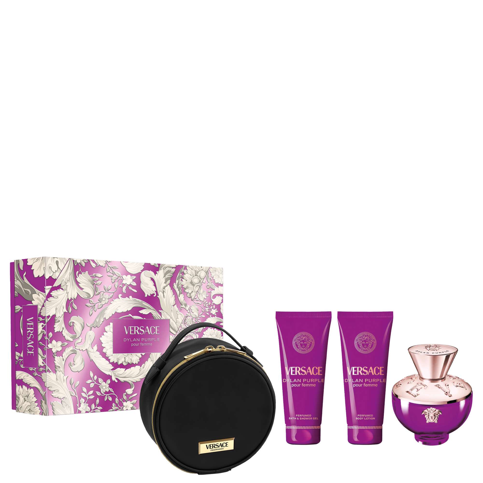 Versace Dylan Purple Eau de Parfum 100ml Geschenkeset mit Duschgel & Bodylotion