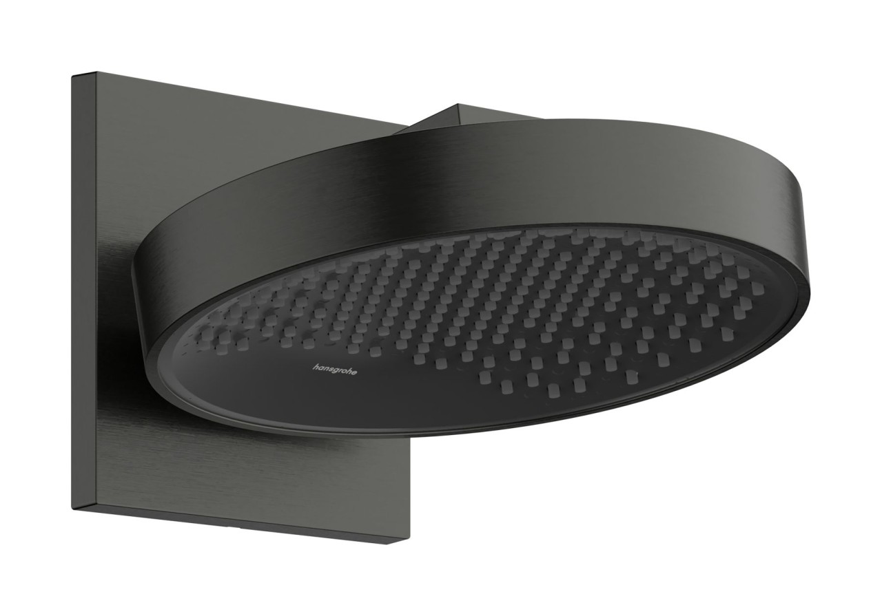 Hansgrohe Rainfinity Kopfbrause 250 1jet EcoSmart mit Wandanschluss, Brushed Black Chrome, 26227340 26227340 Image