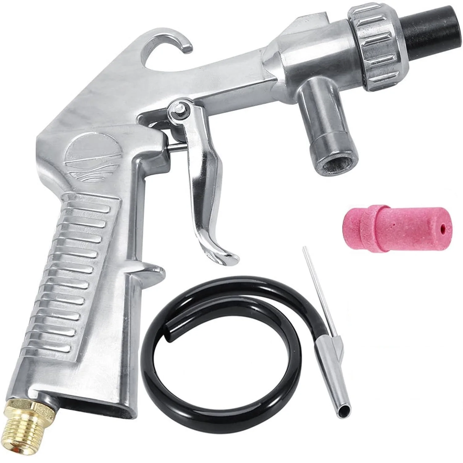 Tragbares Sandstrahlpistolen-Set, Rostentfernungswerkzeug, schneller Luftadapter, Siphon-Zuführungsdüse für Sandstrahlschränke Image