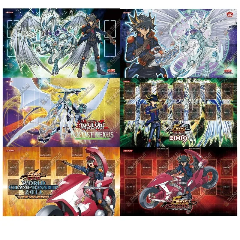 Yu-Gi-Oh! 600x350mm Stardust Shooting Quasar Dragon Series Duel Disk Playmat Cartoon Rubber Single Player Battle Board Game Mat Image