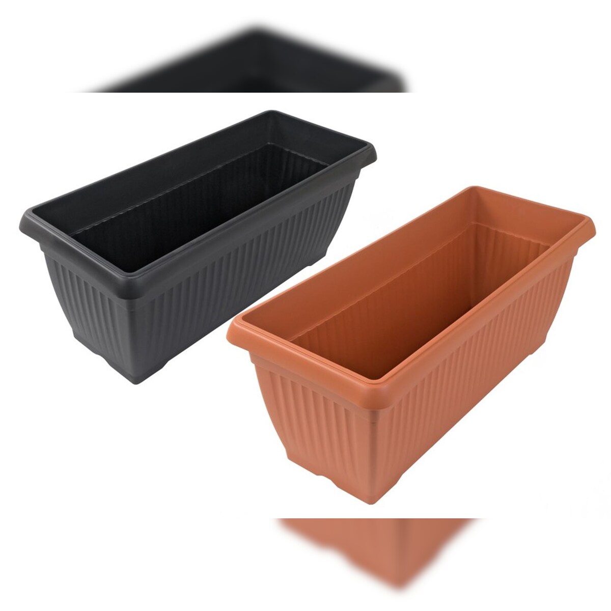 BURI Balkonkasten 80cm Blumenkasten Pflanzkasten Pflanztopf Blumentopf Blumenkübel 80 Image