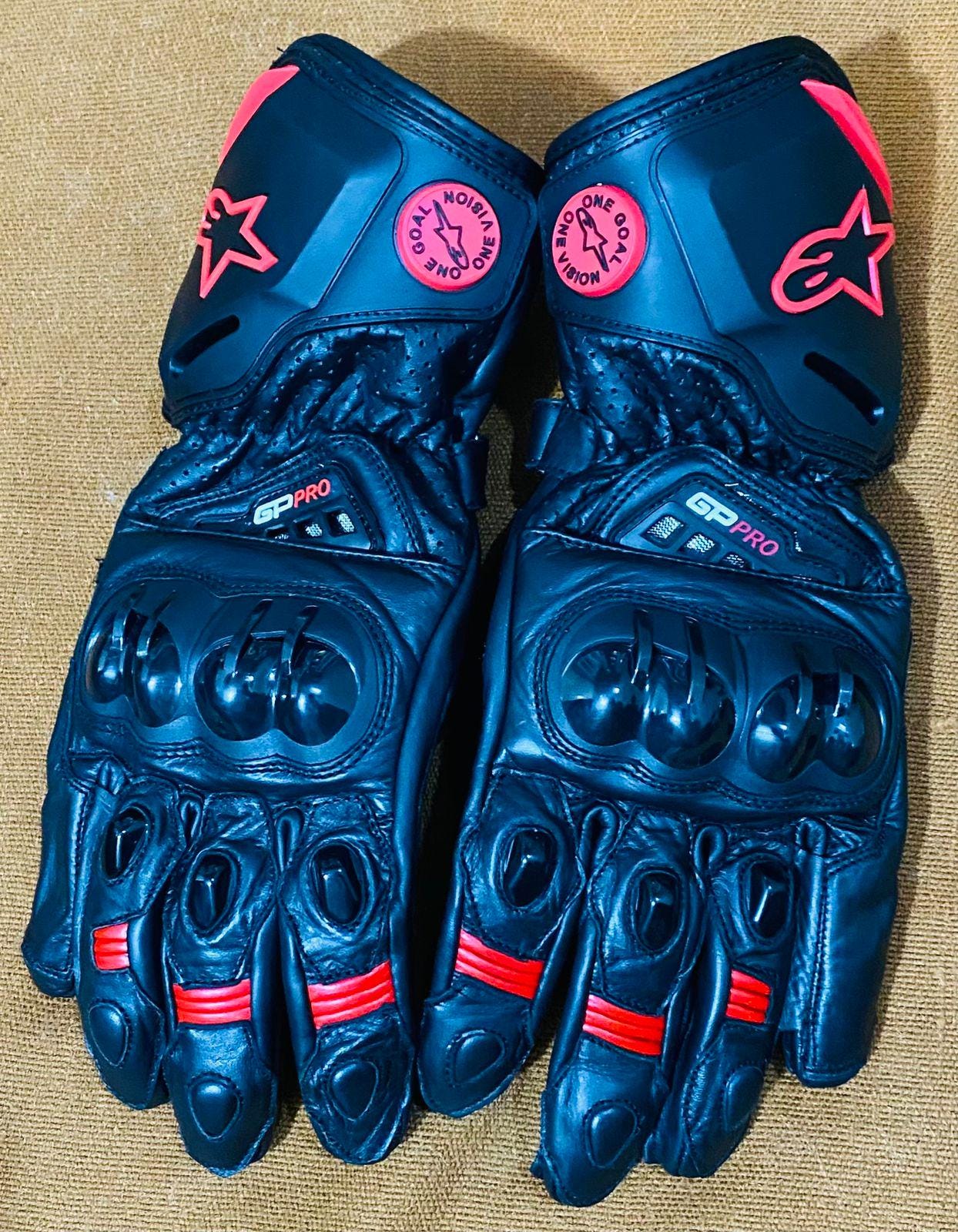 Guanti da moto in pelle da corsa: GP Pro Full Gauntlet, unisex