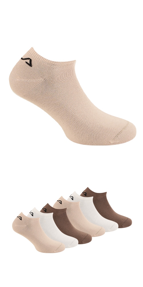 Socken FILA "UNISEX INVISIBLE PLAIN SOCKS", Damen, Gr. 39-42, mocha mousse, Baumwolle, Elasthan, Polyester, elastisch, Socken Socken, mit eingestricktem Logo Image