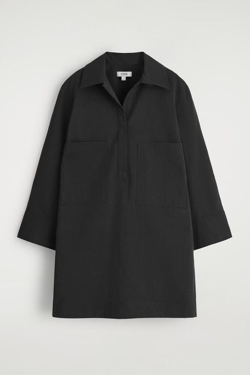 Utility Mini Shirt Dress - Black - COS Dresses