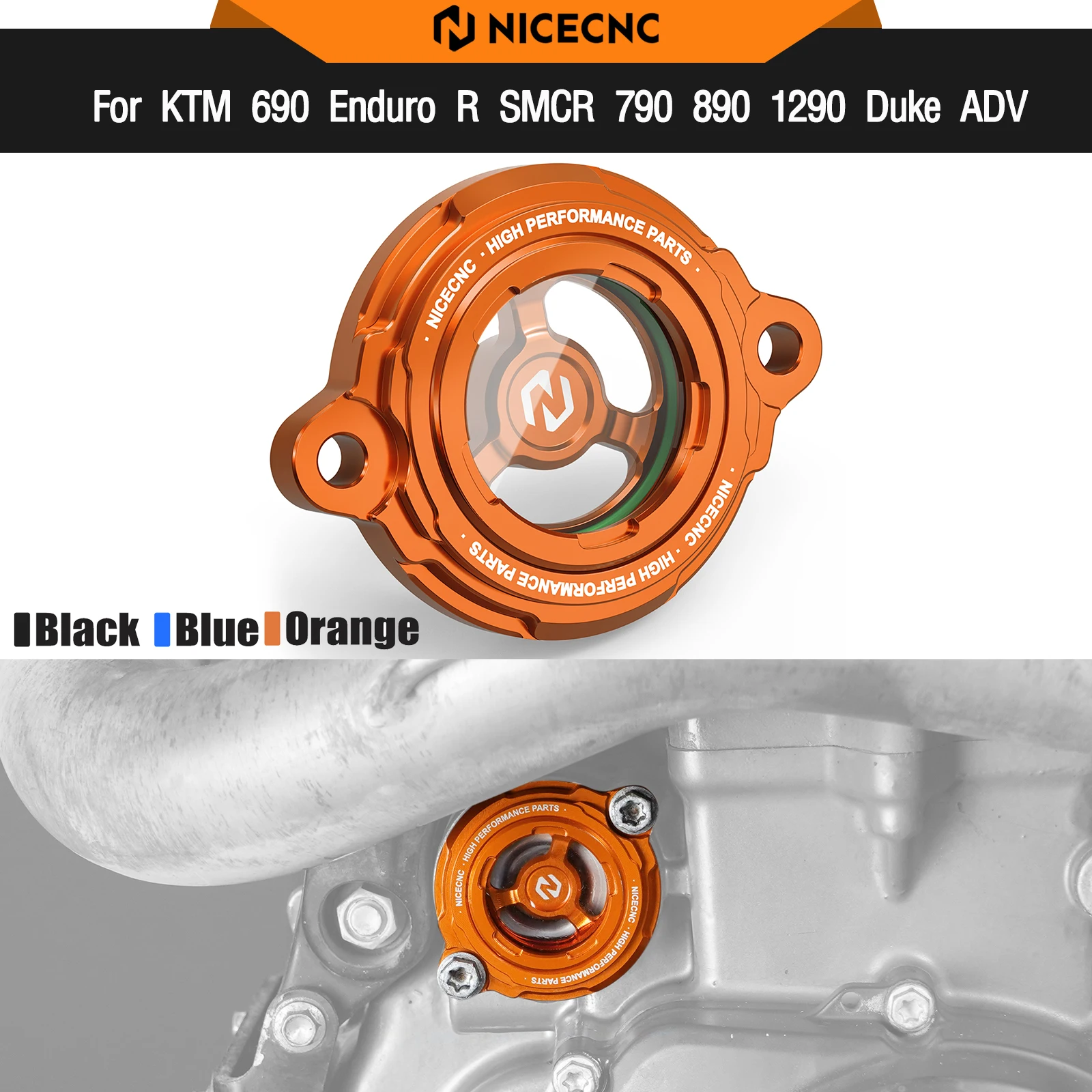 Für KTM 690 Enduro R SMCR 2008-25 Motorölfilter-Abdeckkappe 790 890 Adventure/R 1290 Super Duke R/GT 1090 1190 1290 Super ADV Image