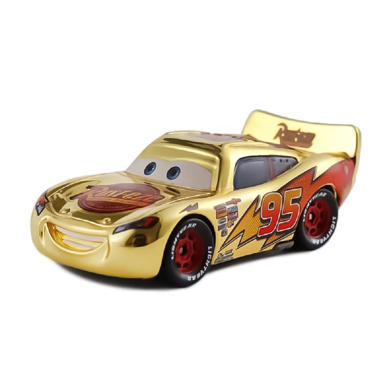 Autos Disney Pixar 2 3 Lightning McQueen Serie 1:55 Diecast Model Alloy Collection Cars 95 Golden McQueen Spielzeugautos für Kinder Image