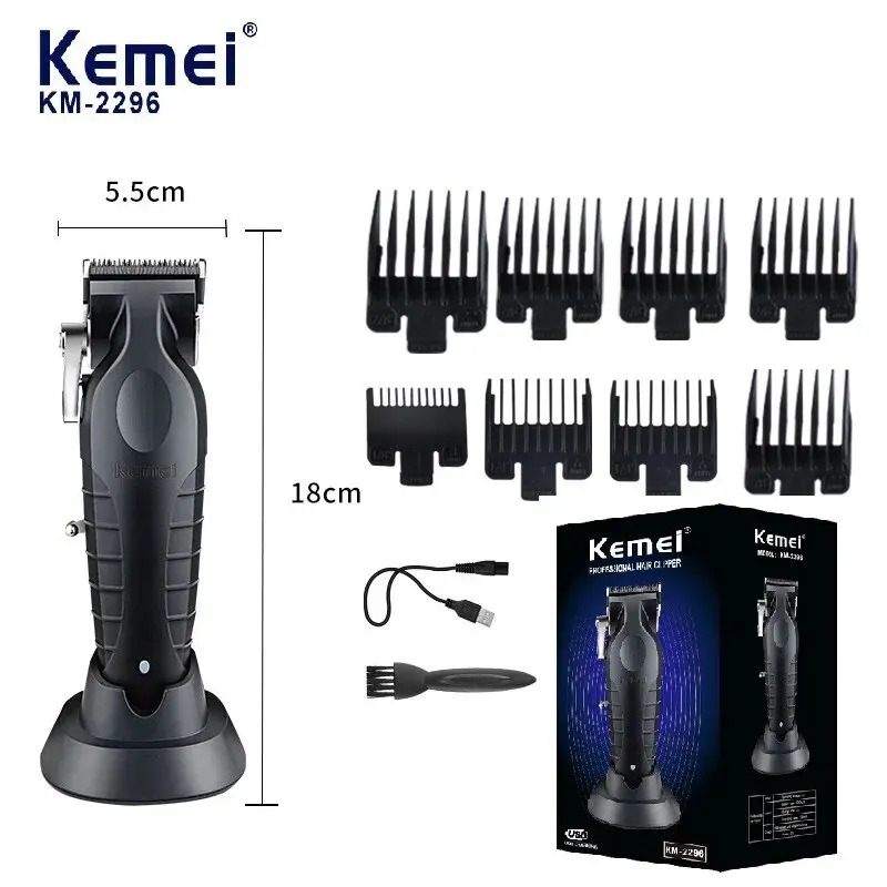 Kemei Km-2296 Professionelle Haarschneidemaschine für Männer, kabellose Haarschneide-Sets, Haar- und Bartschneider, Friseur-Haarschneidemaschine für Herren Image