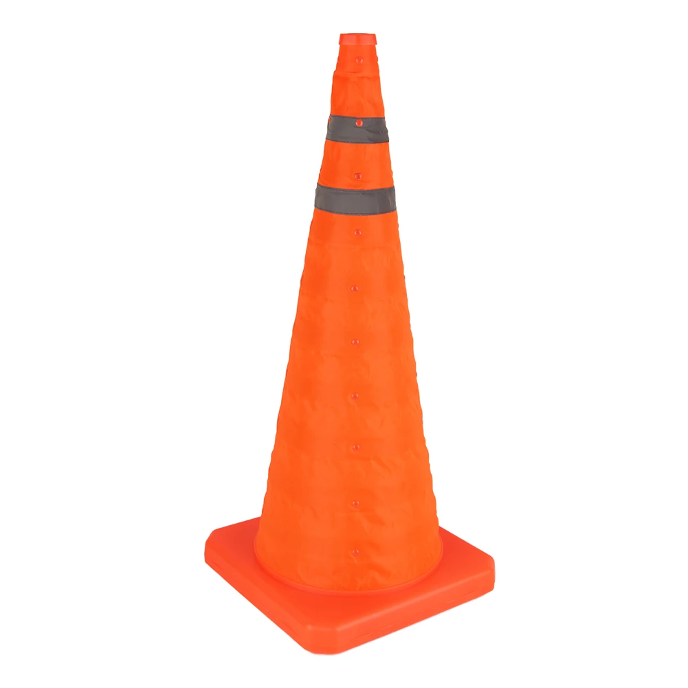 Zusammenklappbarer Sicherheitskegel, verstärkte Basis, reflektierendes Oxford-Gewebe, zusammenklappbarer Parkkegel für Fahrübungen für Straßenparken Image