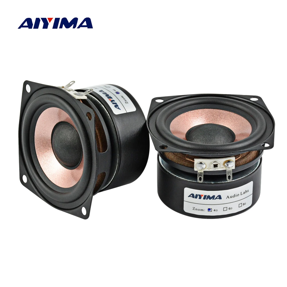 AIYIMA 2 Stücke 2,5 Zoll Audio Full Range Lautsprecher 4 8 Ohm HIFI Heimkino 8-15 Watt Musik Desktop Lautsprecher Lautsprecher Image