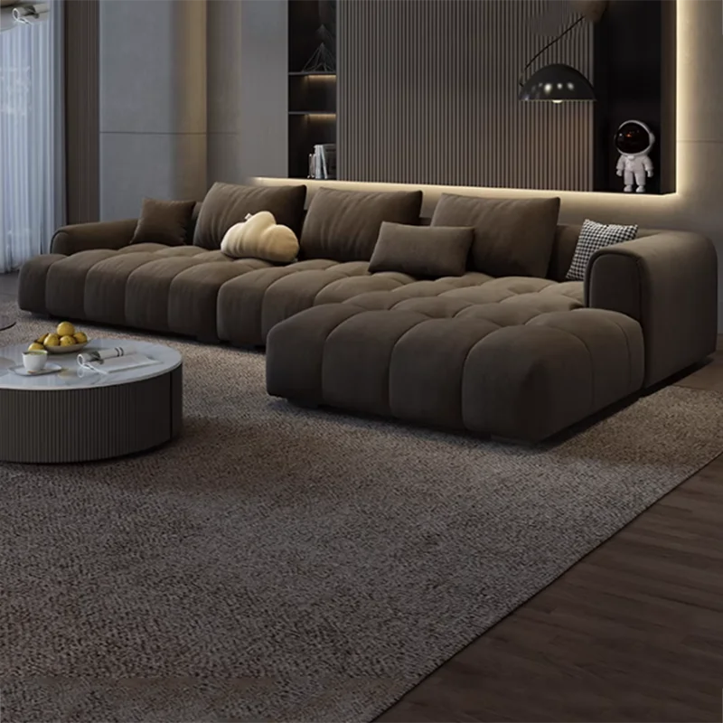 L Shape Living Room Sofas European Double Minimalist Luxury Sofas Modern Designer Divano Letto Matrimoniale Furniture Home Image