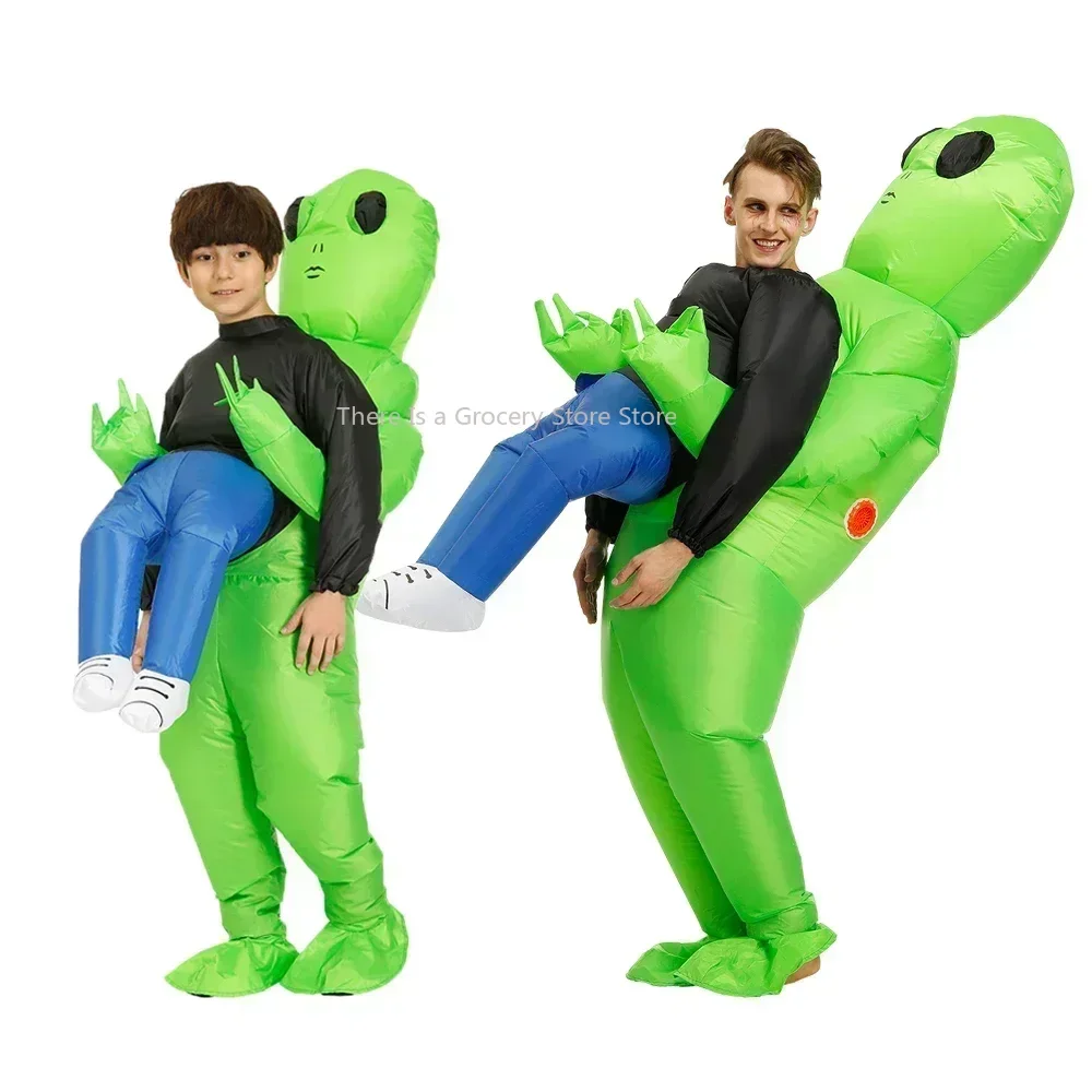 Halloween Anime Fancy Alien Kostüm Erwachsene Kinder Alien Aufblasbares Kostüm Jungen Mädchen Party Cosplay für Mann Frauen Lustiges Anzugkleid Image