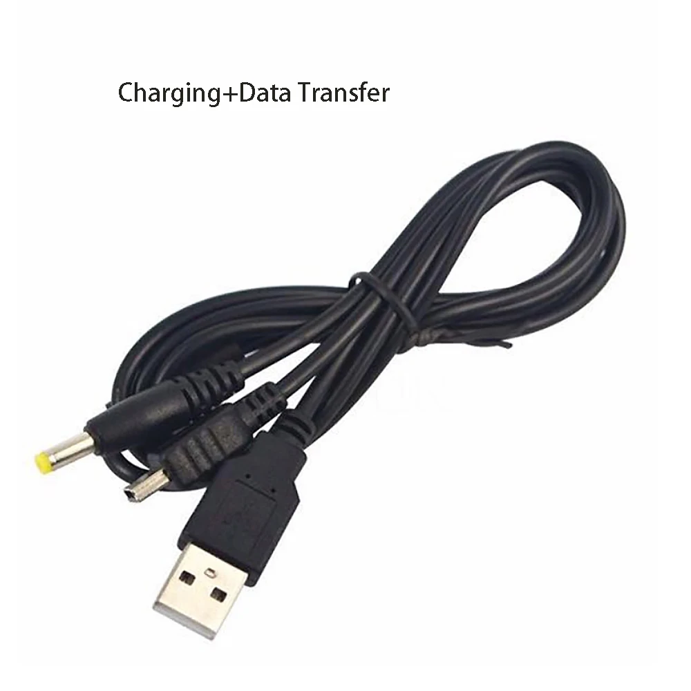 1,2 m langes USB-Ladekabel für PSP 1000 2000 3000 USB-Datenübertragungskabel, Ersatzkabel für Playstation 2-in-1-Kabelsplitter