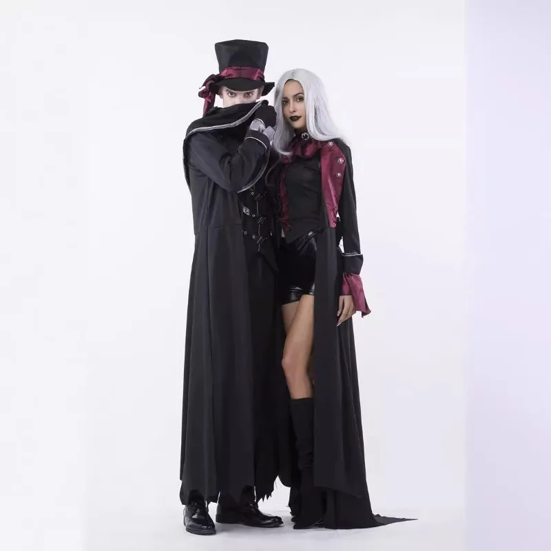 Halloween Vampir Paar Kostüme Herren blutige schöne Kostüm Frauen Steampunk Vampir dress Uniformen Blut Gräfin Kits Image