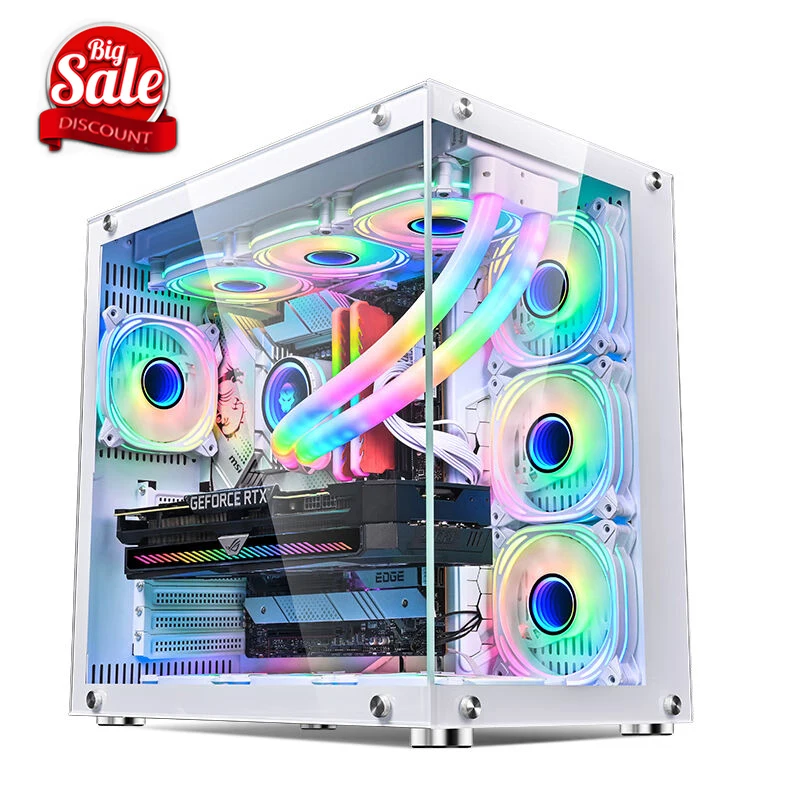 Werkseitig kundenspezifisches Vollständige Einstellungen-Game-Zentralprozessor-Chassis ATX-Computer-Chassis Desktop-Computer-Chassis mit 120-mm-RGB-Lüfter Image