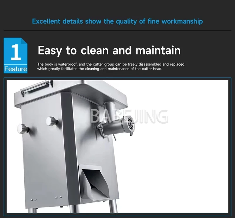 BABEJING Multi Functional Electric Meat Slicer, Beef Slicer, Commercial And Household Meat Mincing And Enema All-In-One Machine
