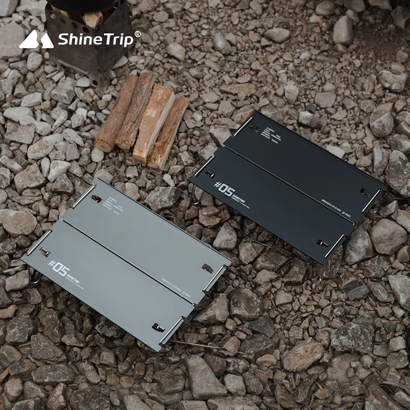 ShineTrip Leichter Outdoor-Klapptisch aus Aluminiumlegierung, zweiteiliger abnehmbarer Teetisch, tragbarer Grill-Couchtisch