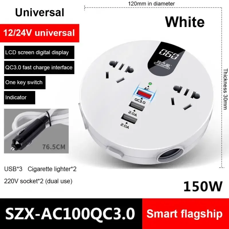 150 W reiner Sinus-Wechselrichter 12 V auf 220 V 110 V Stromwandler Europa Camper EU US 300 W Auto-Steckdose Auto-Wechselrichter Image