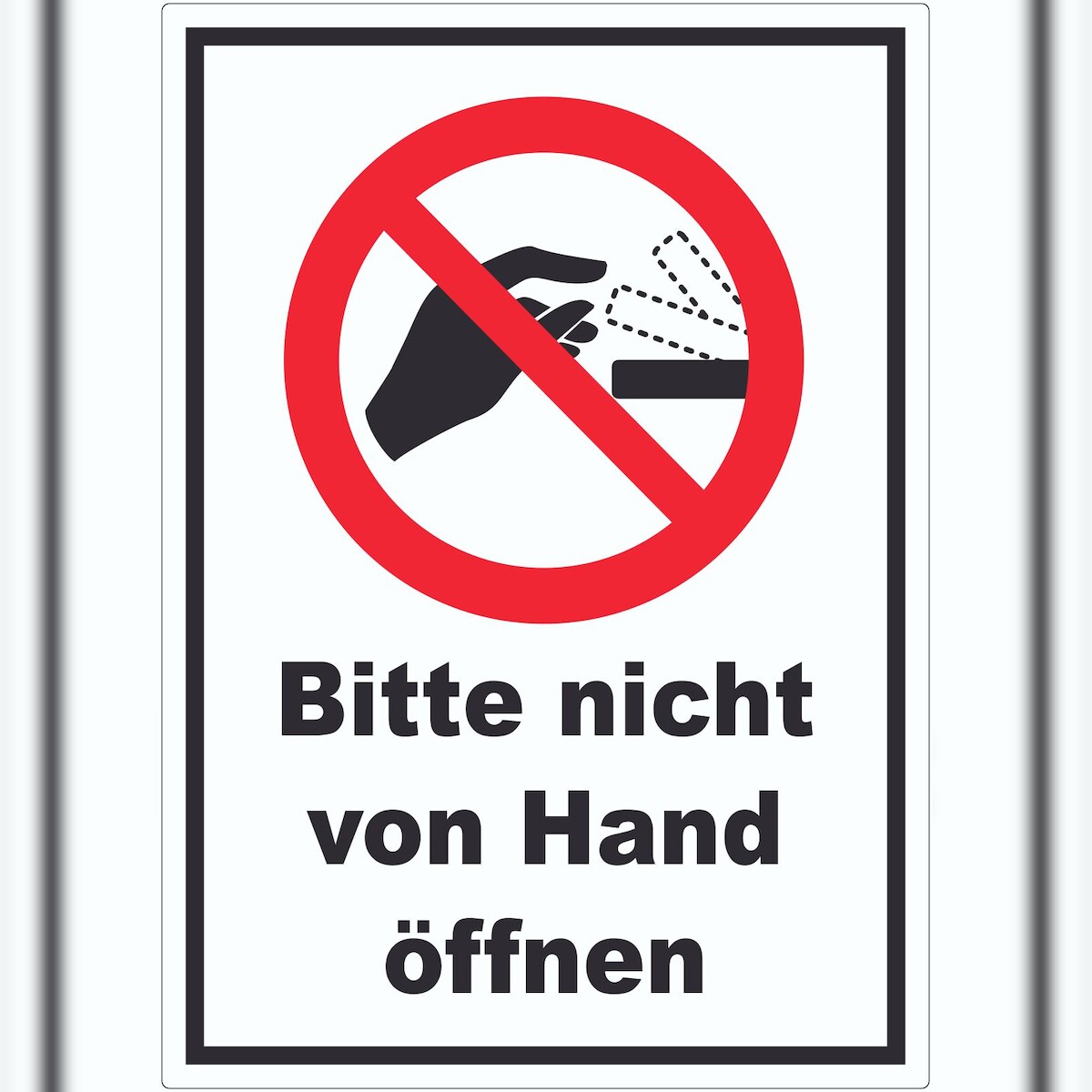 HB-Druck Bitte nicht von Hand öffnen Aufkleber A9 (37x52mm) Image