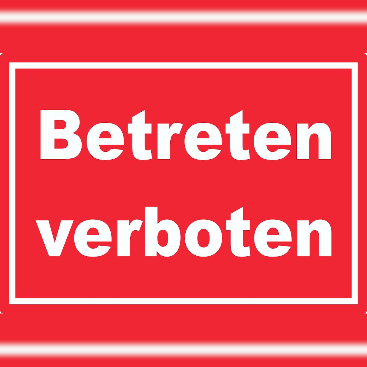HB-Druck Betreten verboten Aufkleber weiß-rot A4 (210x297mm) Image