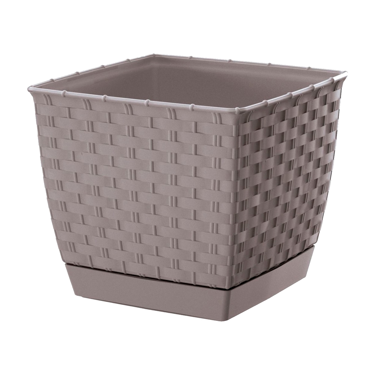 Prosperplast - RATOLLA SQUARE 2,5-l-Blumentopf – 16,5 x 16,5 x 14,2 cm in der Farbe Mokka Image