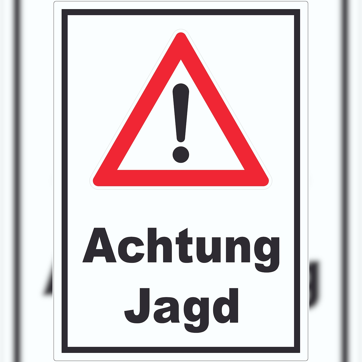 HB-Druck Achtung Jagd Aufkleber A3 (297x420mm) Image