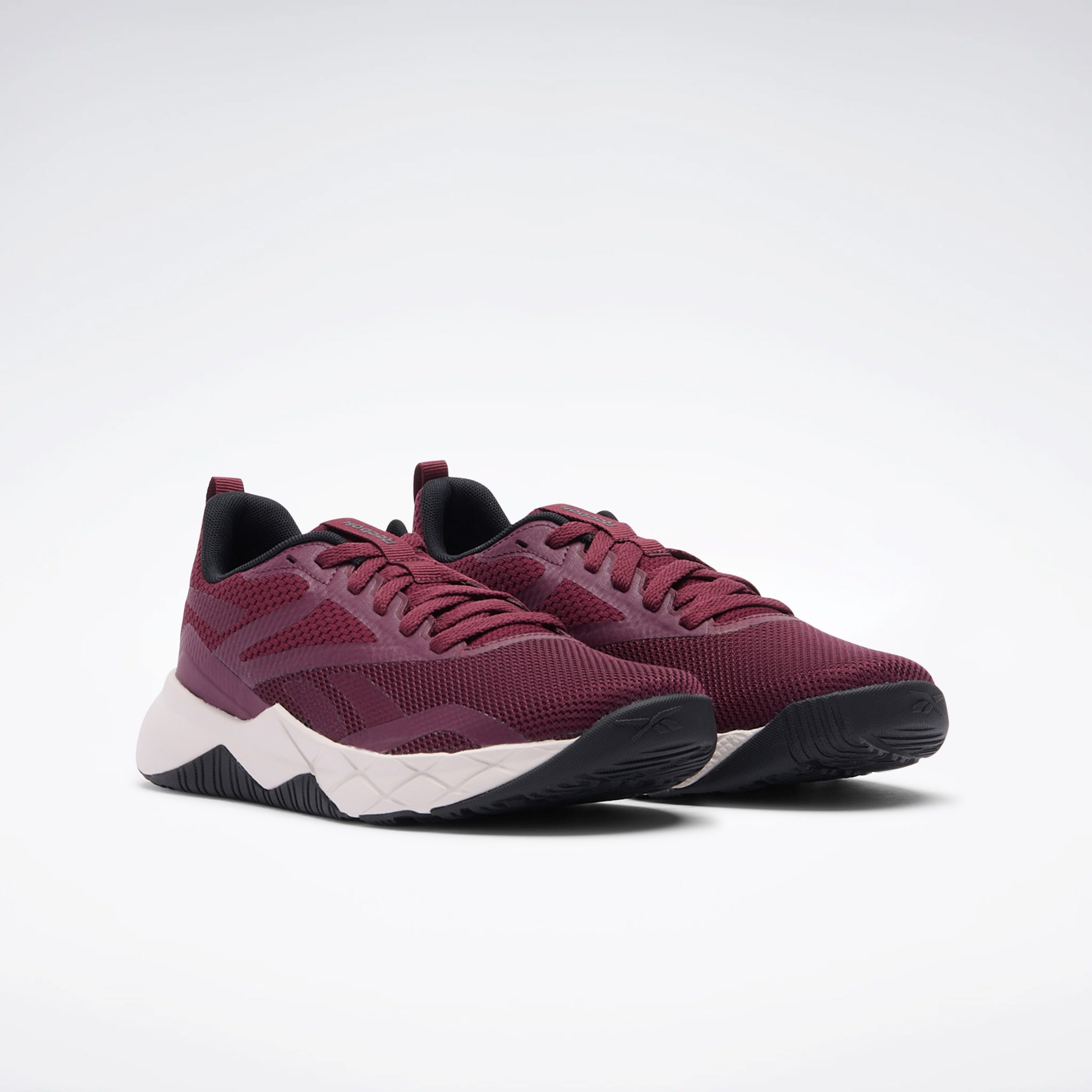 Trainingsschuh REEBOK "NFX TRAINER", Damen, Gr. 42, schwarz cherry, schwarz, luxe grau, Synthetik, Textil, Schuhe