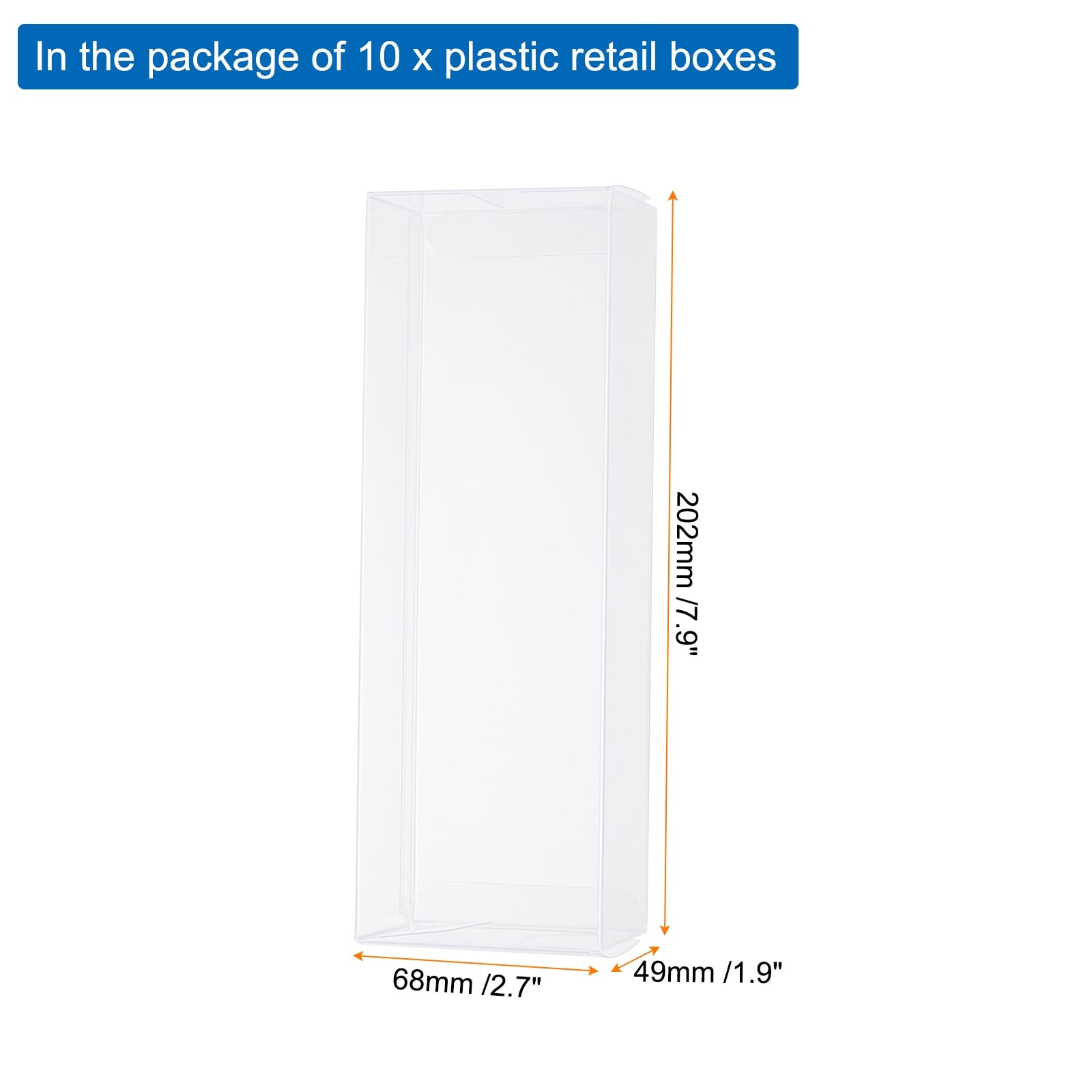 10 PCS Clear Gift Box, Plastic Packing Box for Candy Cookies