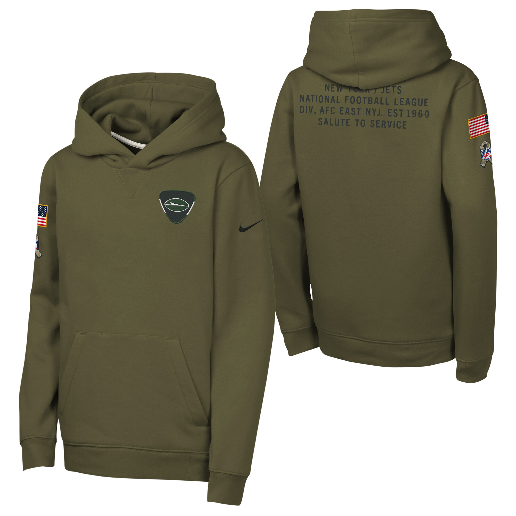 New York Jets Nike Salute To Service Hoodie - Jugendliche Image