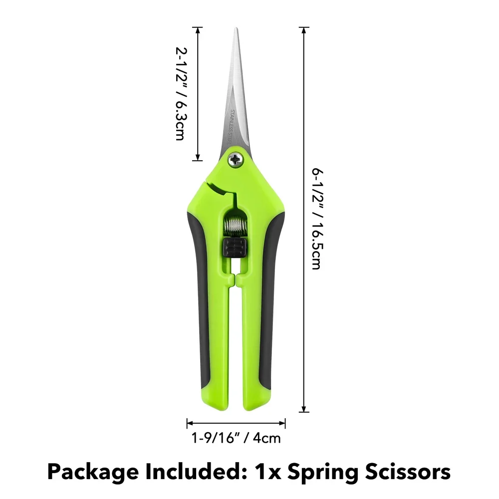 Ergonomic Spring-Action Scissors Spring-Loaded Craft Shears with Stainless Steel Blades Gardening Scissors Hand Pruner Pruning S