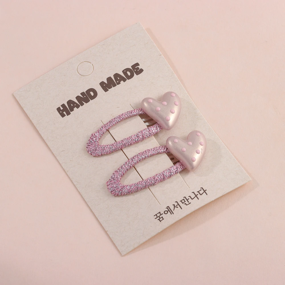 2 stücke Süße Rosa Prinzessin Imitation Perle Punkte Haar Clip Für Mädchen Baby Seite Pony Haarnadeln Kinder Barrettes Kind haar Zubehör Image