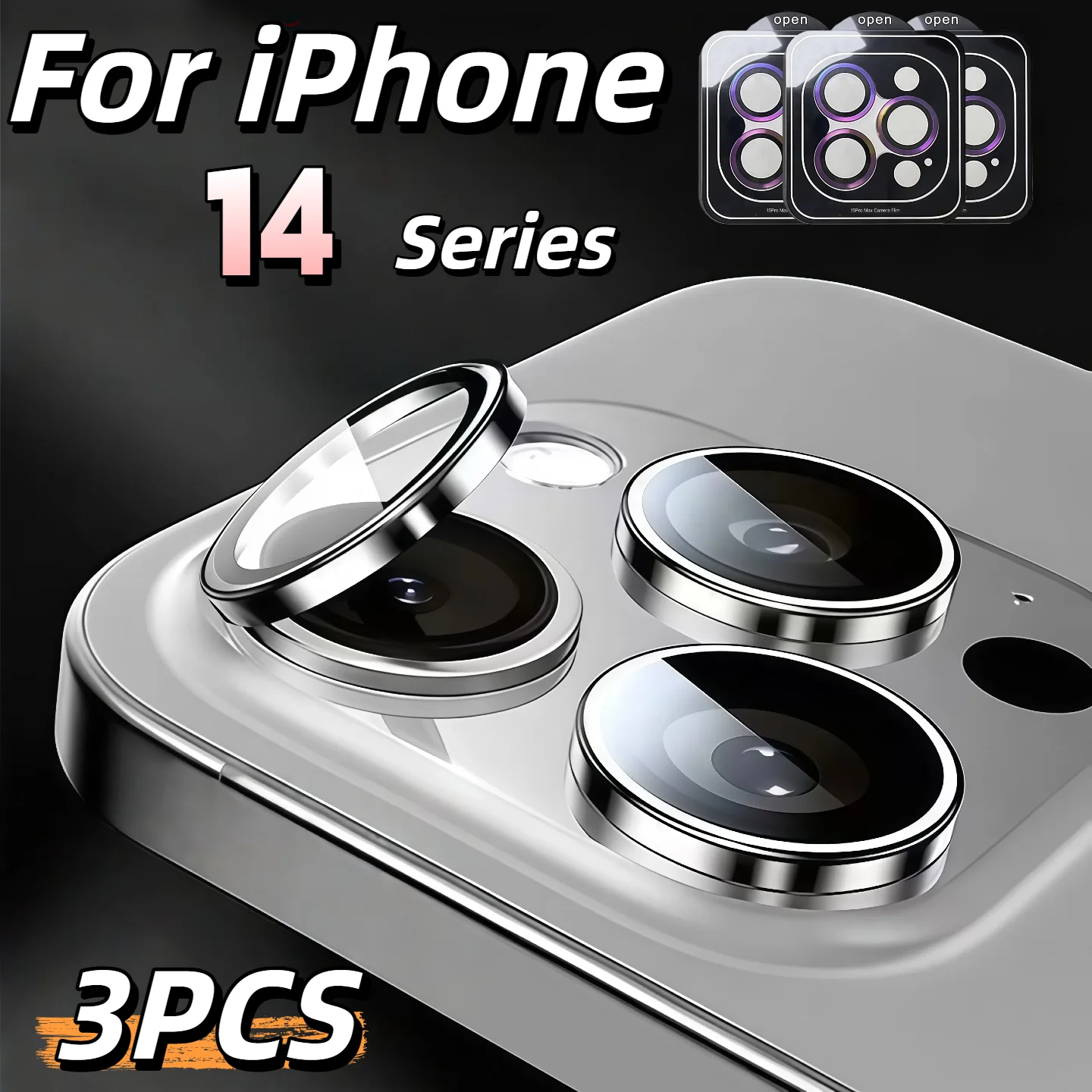 3Pcs Stealth Kamera Schützen Film Für IPhone14 Pro Max 14 Plus Anti Fotografie Widerstehen Film Aufnahme Privatsphäre Bildschirm schutz Image