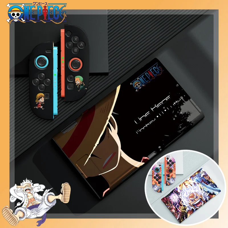ONE PIECE Nika Luff Zoro Anime-Hülle für Nintendo Switch 2, OLED NS Control Joy-Con Chopper, rutschfeste Schutzhülle mit geteiltem Oberteil Image