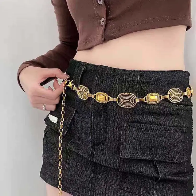 ​ ​ Retro geometrische klassische Taillenkette für Damen – elegant, vielseitig und zeitlos ​ Image