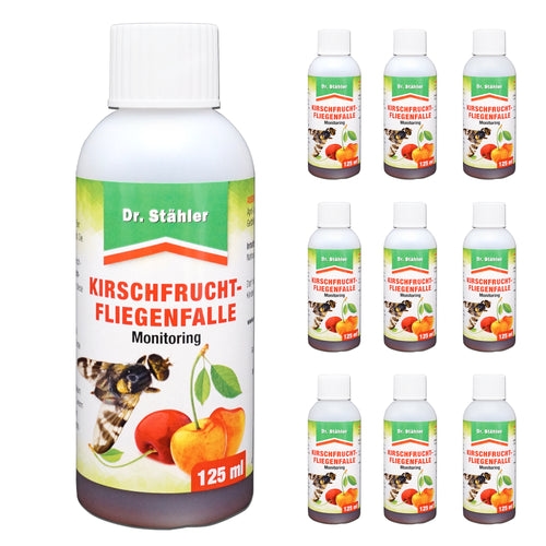Kirschfruchtfliegenfalle Nachfüllpack: Wirksame Monitoring-Lösung für Obstbäume: 10 x 125 ml Image