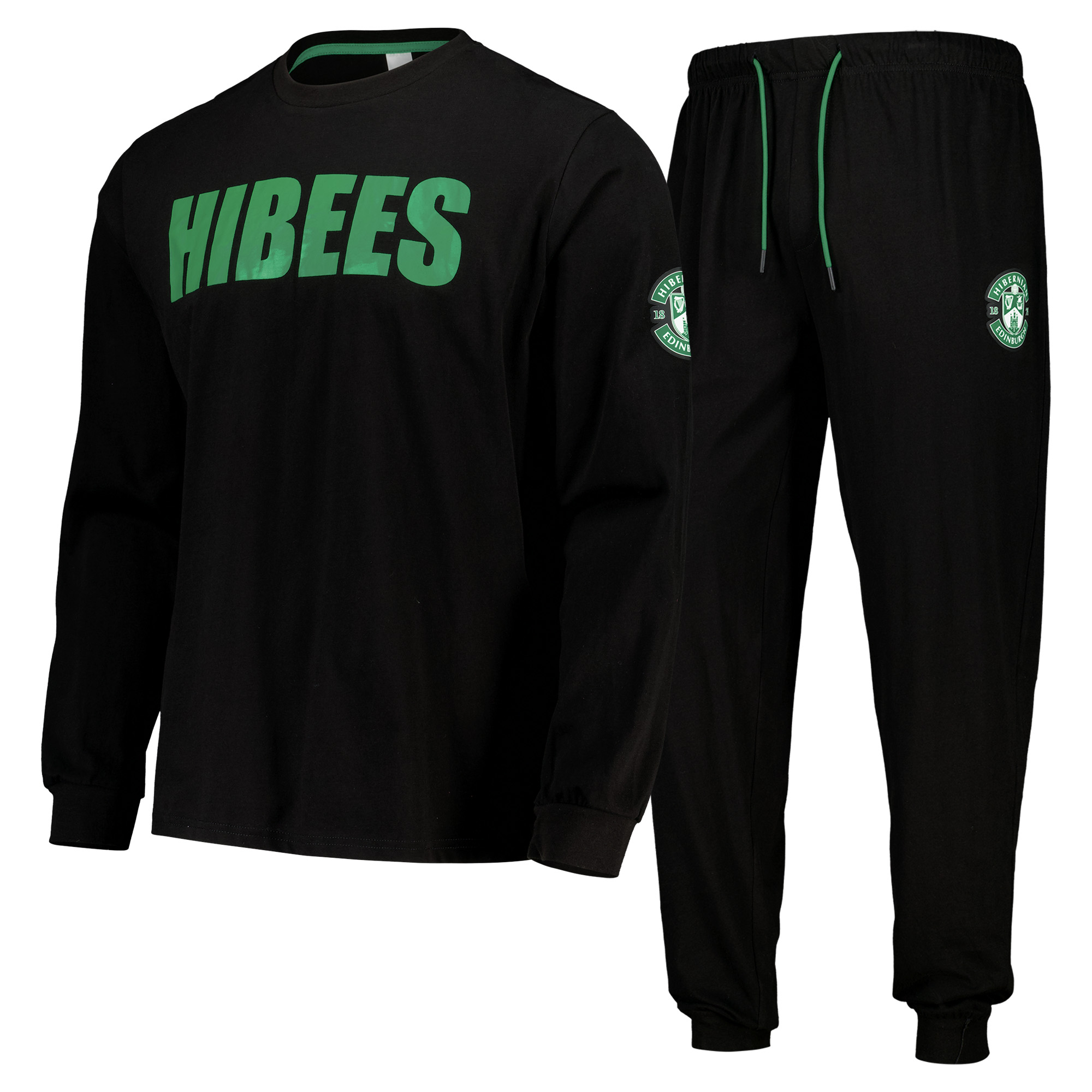 Hibernian Langer Pyjama – Schwarz – Herren Image