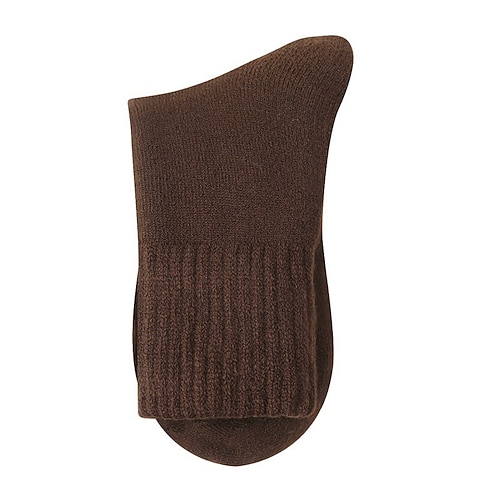 Damen Unisex Strümpfe Dicke warme Wintersocken Outdoor Täglich Einfarbig Gestrickt Vlies Basic Klassisch Lässig Warm 1 Paar Image