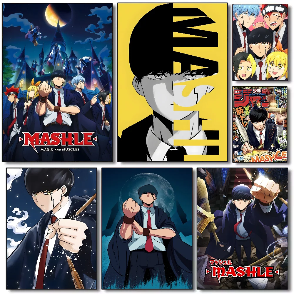 Mashle Magic and Muscles Poster, HD-Kunst, klebrige Wand, wasserdicht, Zuhause, Wohnzimmer, Schlafzimmer, Bar, ästhetische Dekoration