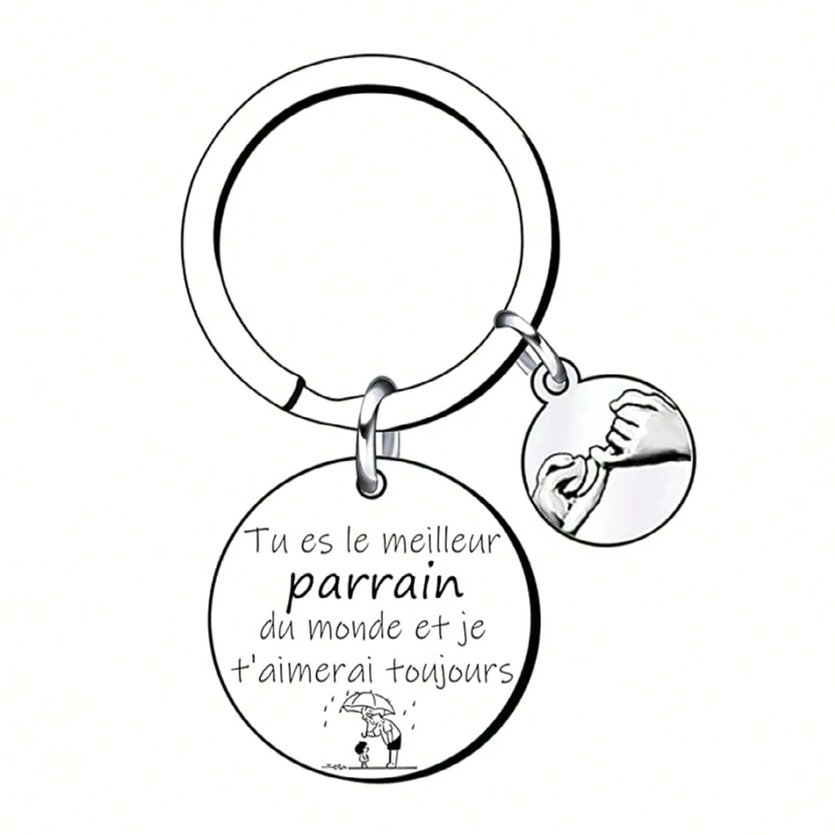 Edelstahl-Schlüsselanhänger, Geschenk für Opa, Geburtstag, Vatertag, Weihnachten, Autotaschen-Zubehör Image