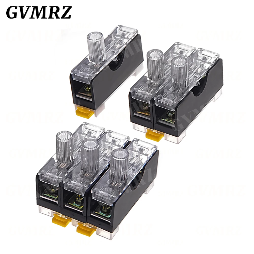 6 x 30 mm 220 V Glas-Sicherungshalter FS-101 FS102 FS103 DIN-Schienenmontage, einpolig, 6 x 30 Sicherungshülle Image