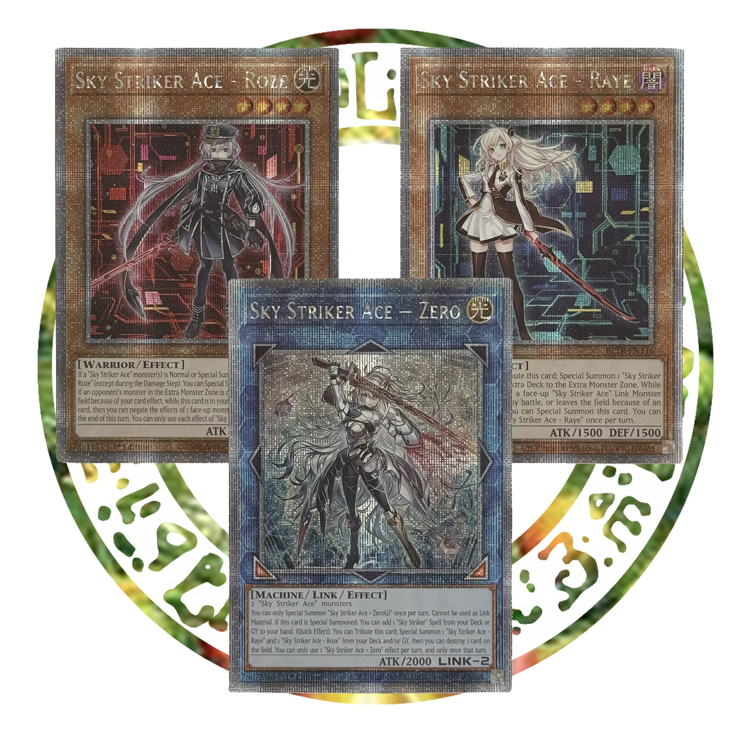 Yu-Gi-Oh! Sammlung DIY Proxy Karten Zeke Sky Striker Ace Zero Geschenkkarten Kagari Shizuku Hayate Kaina Kombinierte Manöver Engage Image