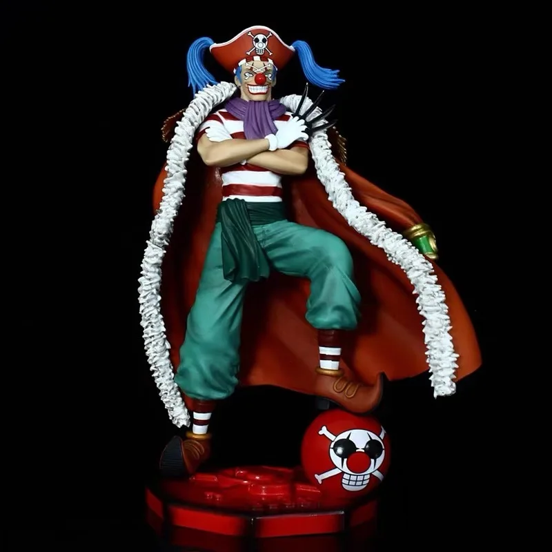 One Piece Clown Buggy Anime Figur Vier Kaiser Figuren Pvc Gk Statue Modell Sammlung Desktop Ornament Kinder Spielzeug Geschenk